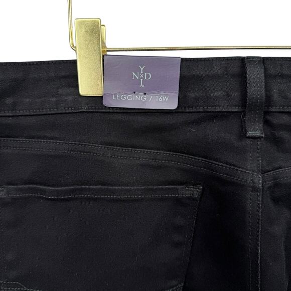 NYDJ Plus NWT Black Denim Legging Lift Tuck Technology High Rise Skinny Jeans - Picture 7 of 13